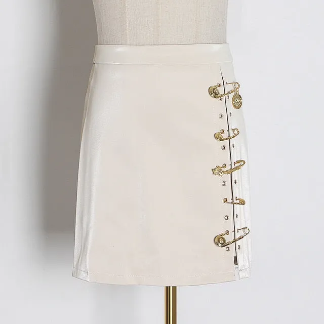 Faux Leather Mini Skirt