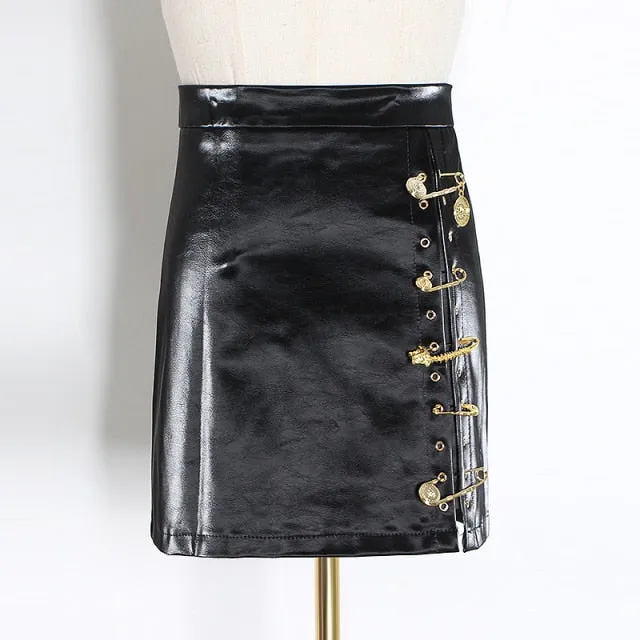 Faux Leather Mini Skirt