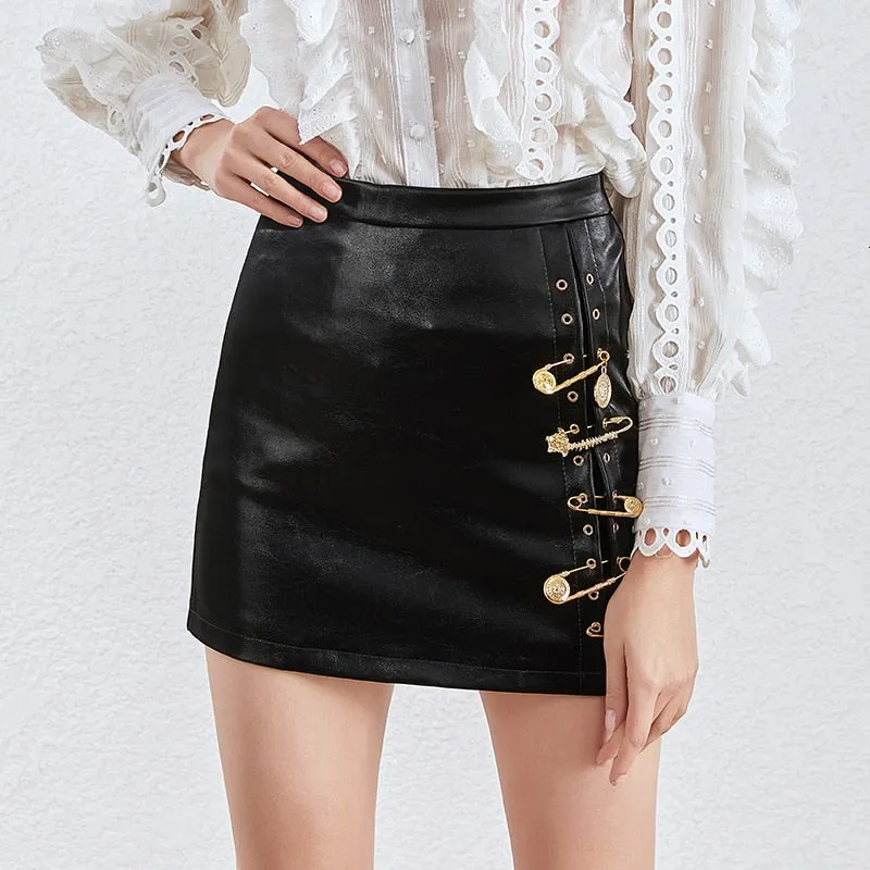 Faux Leather Mini Skirt