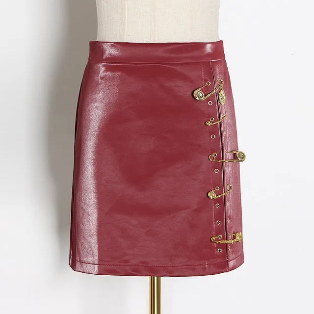 Faux Leather Mini Skirt