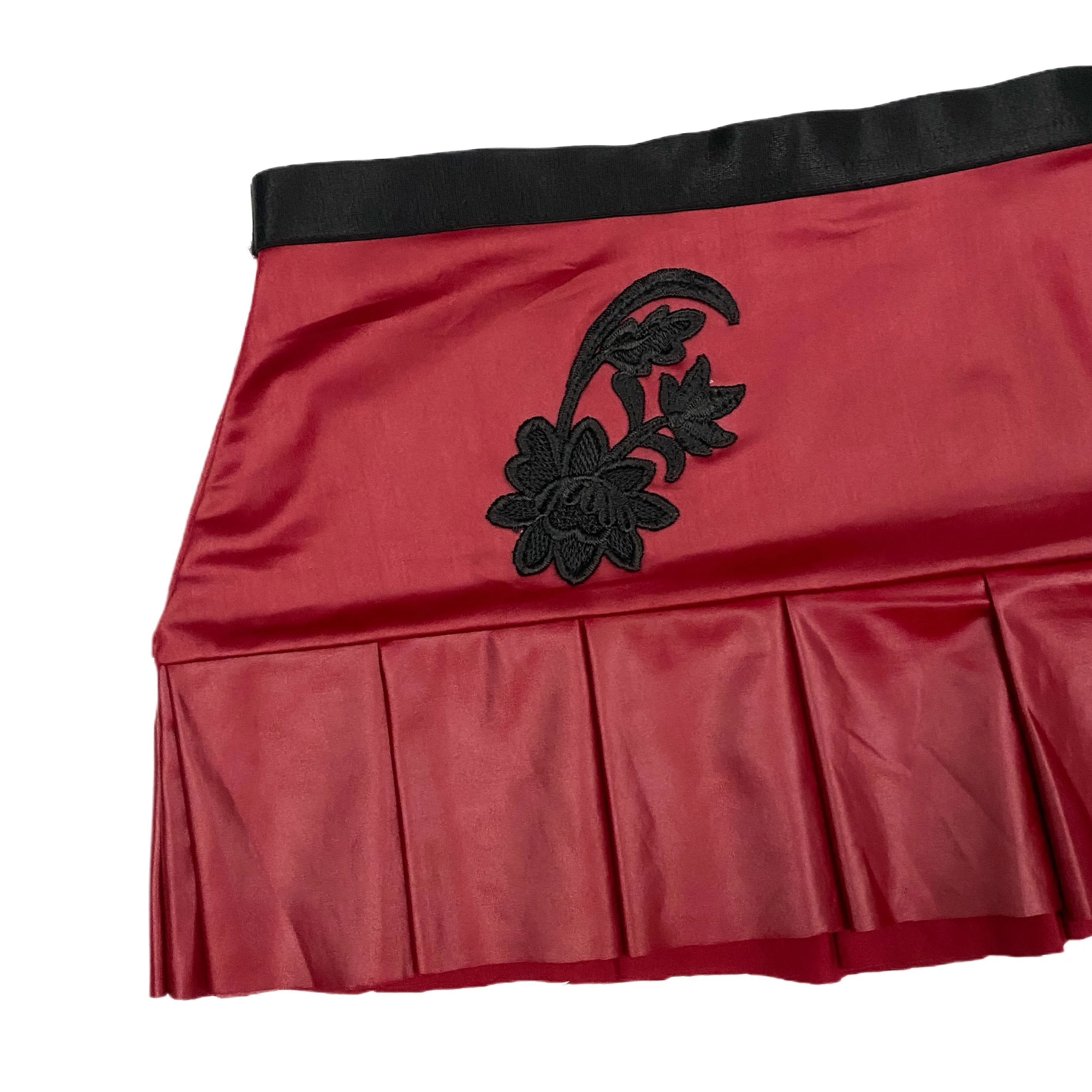 Faux Leather Pleated Micro Mini (1X)