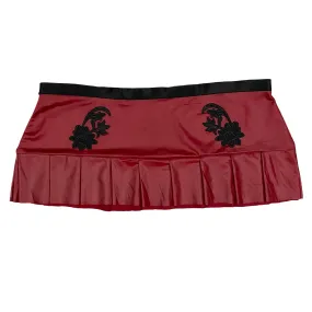 Faux Leather Pleated Micro Mini (1X)