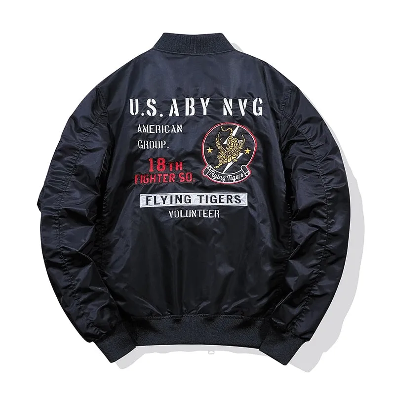 Flight wolf bomber jacket