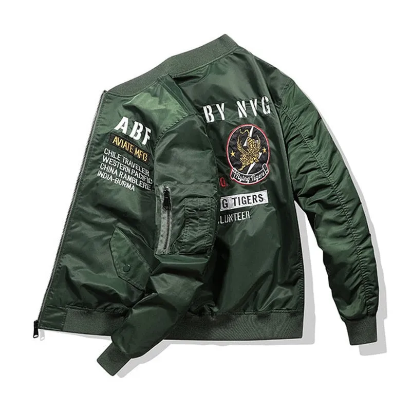 Flight wolf bomber jacket