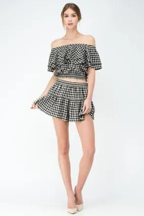 Gingham Skort