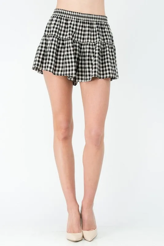 Gingham Skort