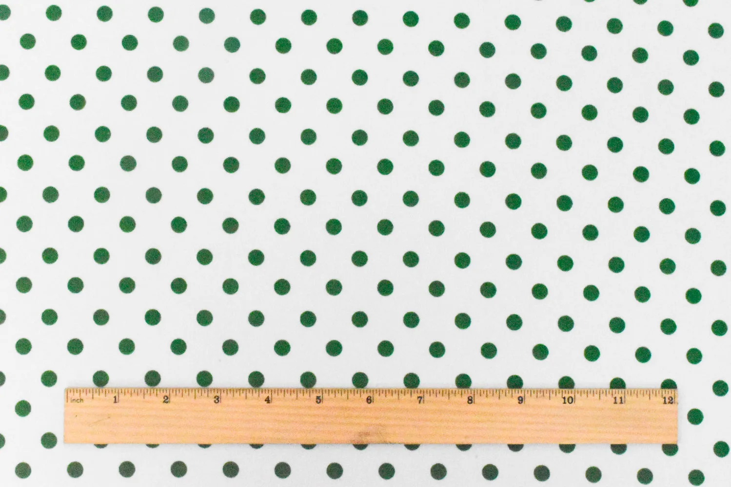 Green-White Dot With Floral Border Print Stretch Poly ITY Knit Fabric