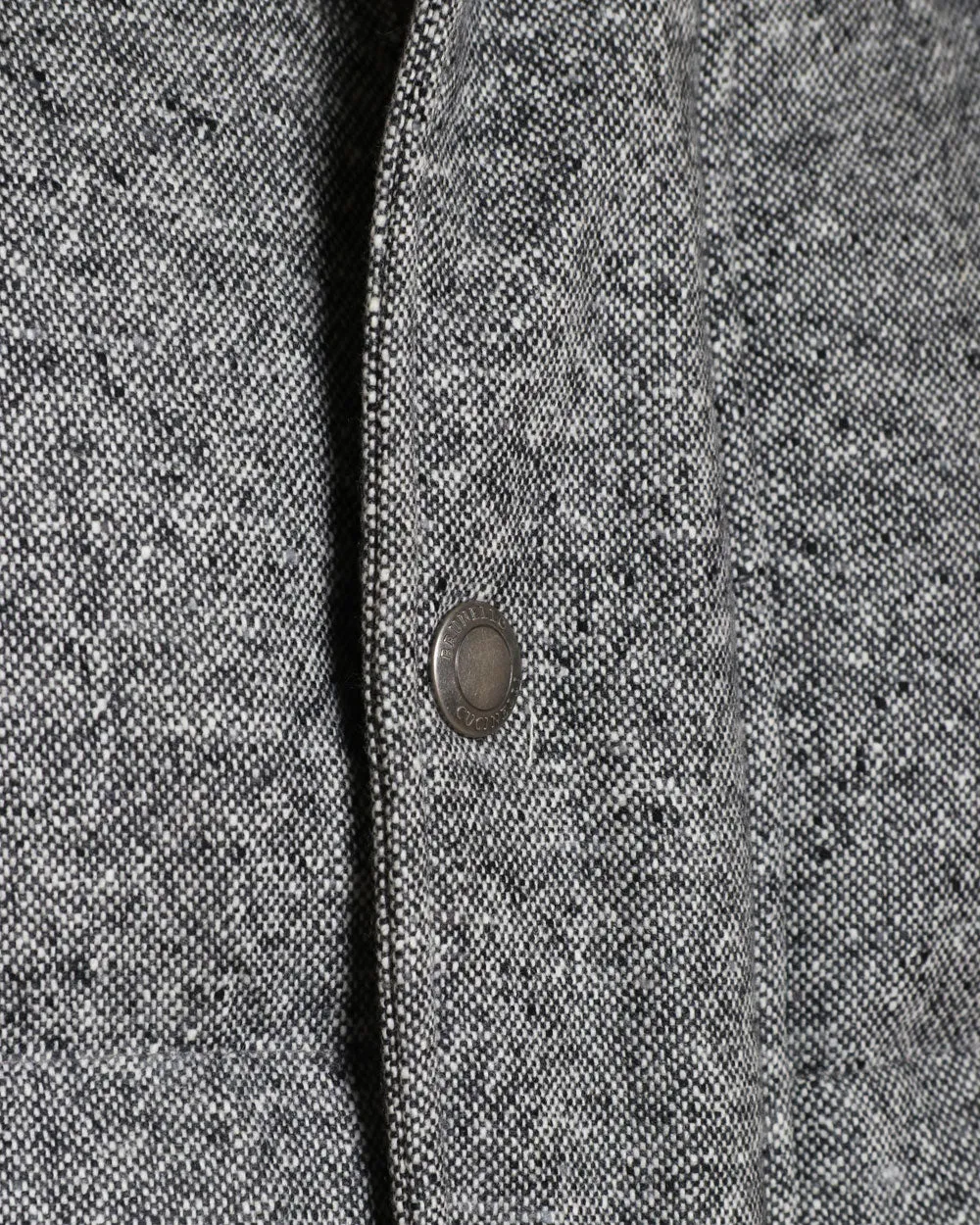 Grey Wool Blend Paneled Vest with Shearling Collar