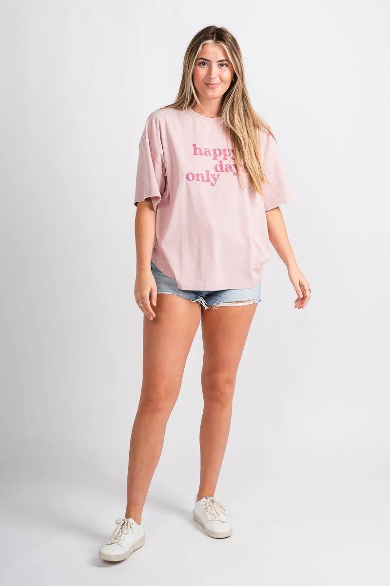 Happy days only short sleeve sweatshirt blush