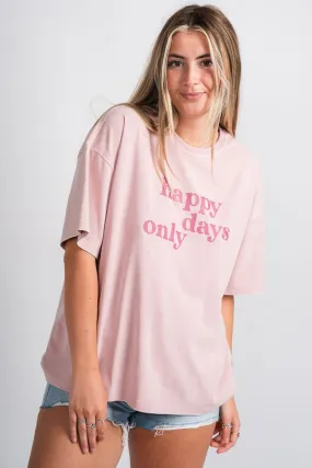 Happy days only short sleeve sweatshirt blush
