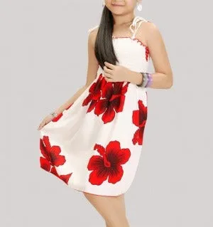 Hibiscus Girl's Elastic Tube Dress