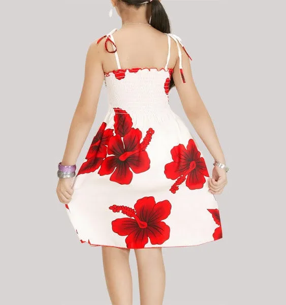 Hibiscus Girl's Elastic Tube Dress