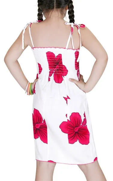 Hibiscus Girl's Elastic Tube Dress