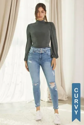  Straight Leg Light Wash Jeans