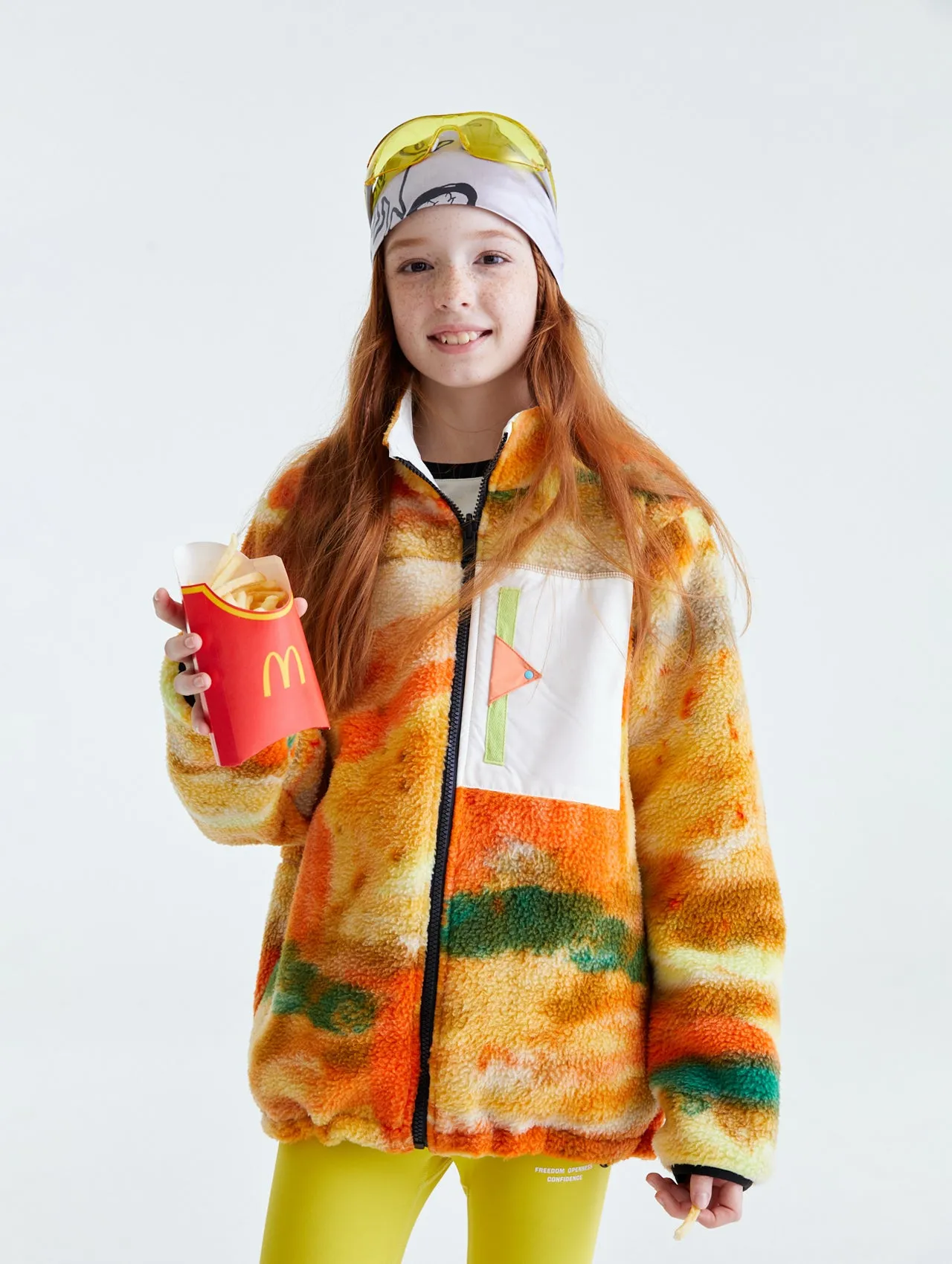 Kids Reversible Windproof Fleece Jacket