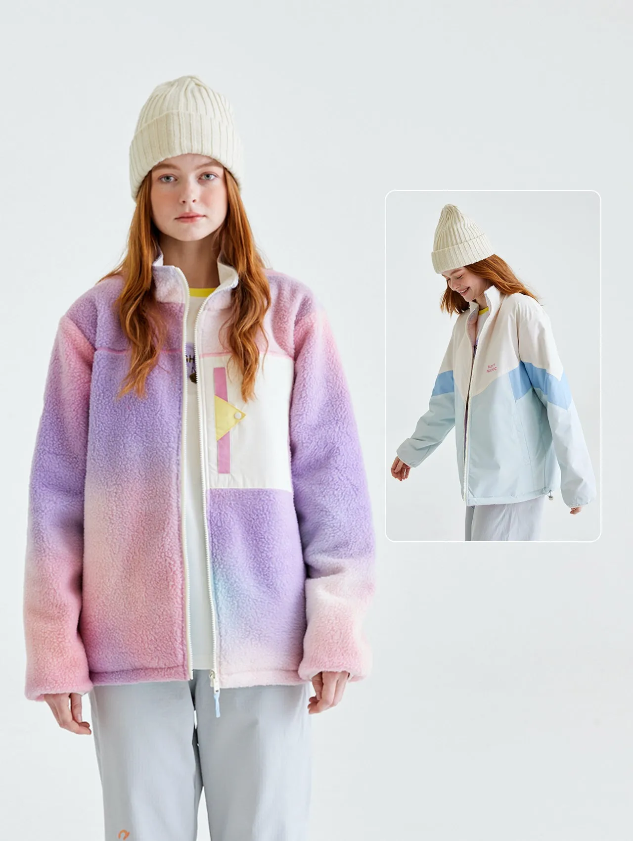 Kids Reversible Windproof Fleece Jacket
