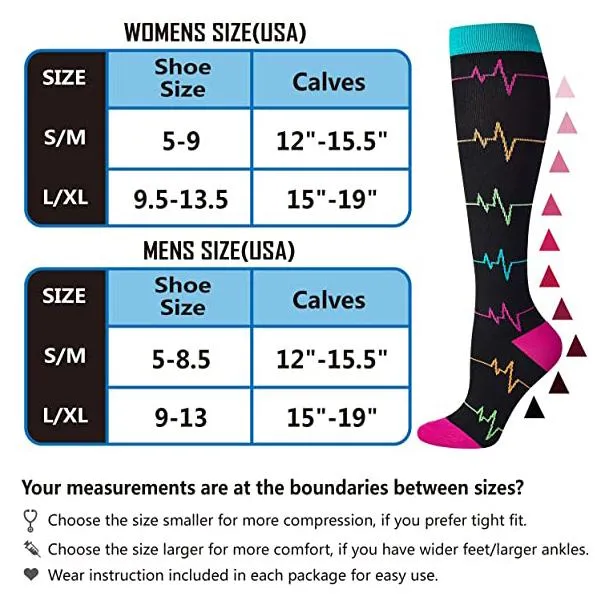 Knee-High Compression Socks Triangle Pattern Gray Sports Nylon Stockings