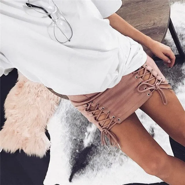 Leather Suede Skirt