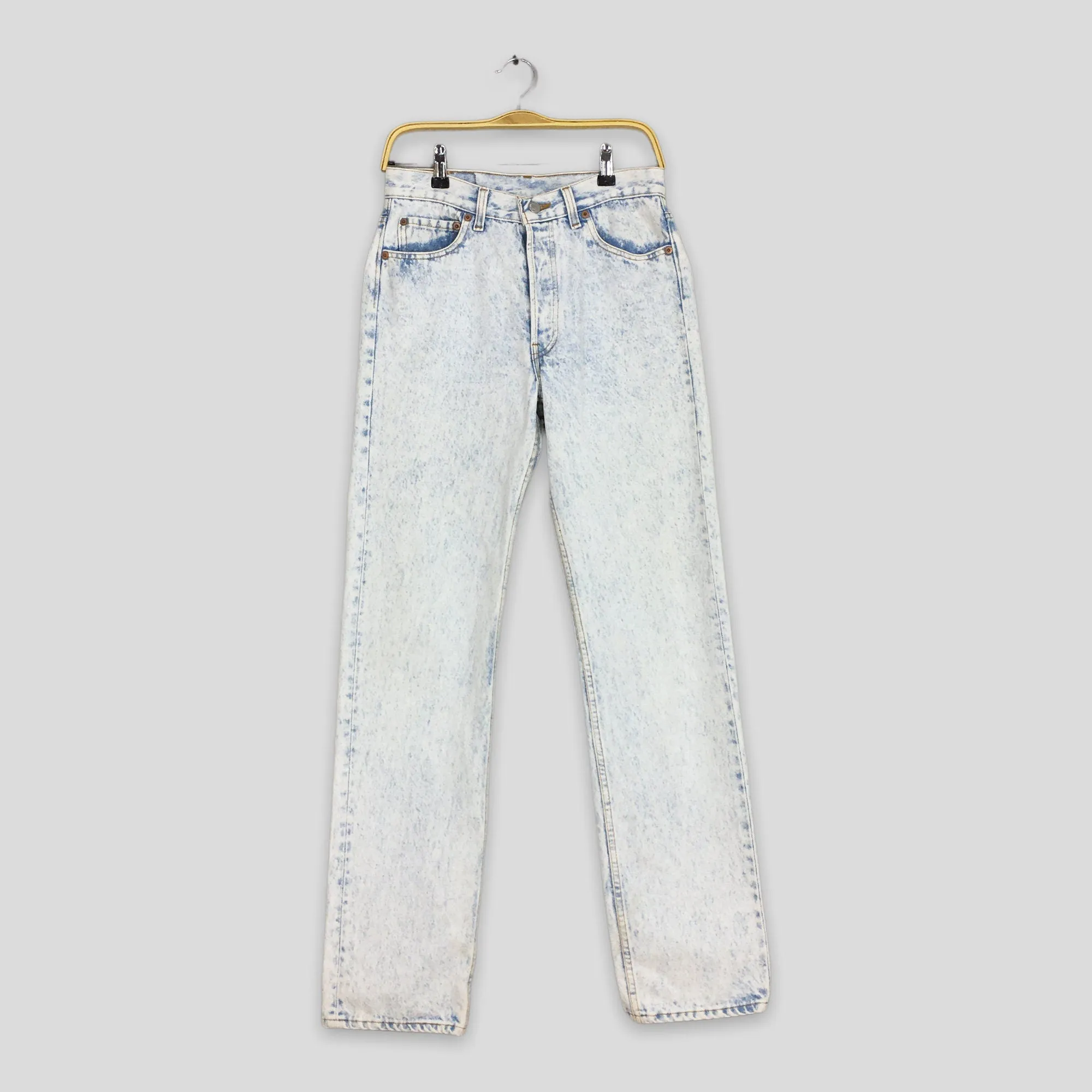 Levi's 501 Light Blue Acid Washed Size 28x33