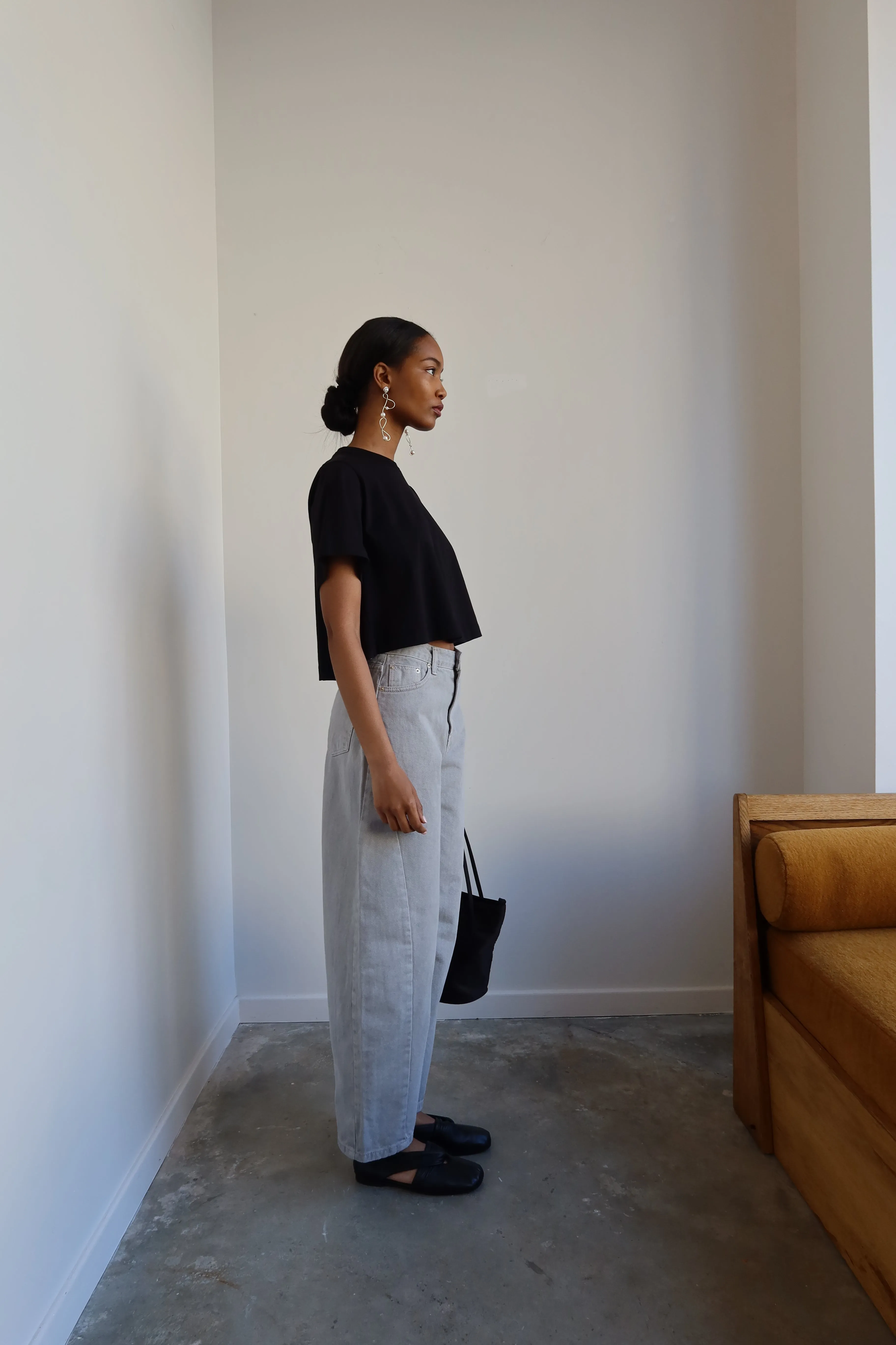 Light Grey Barrel Leg Jeans