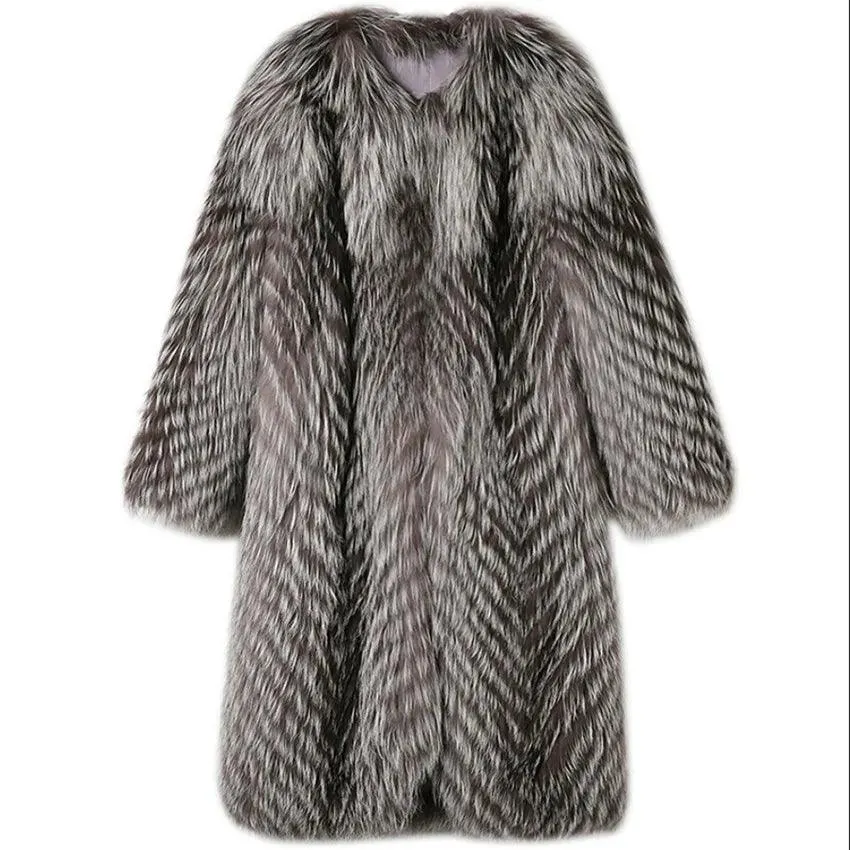 Luxury Fluffy Faux Fur Long Coat – Warm, Windproof & Chic for Winter