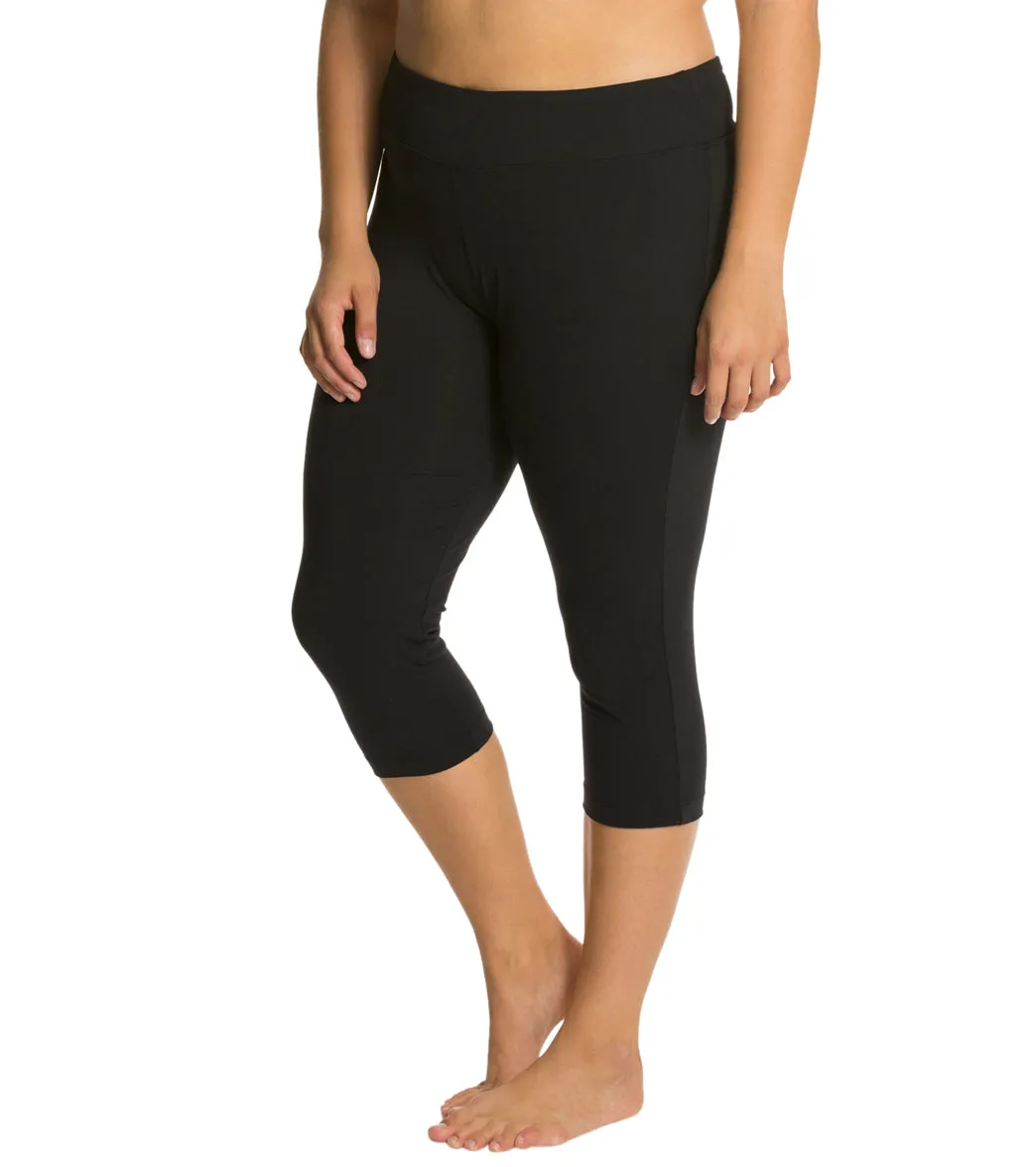 Marika Plus Size Flat Waisted Yoga Capris