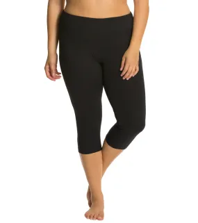 Marika Plus Size Flat Waisted Yoga Capris