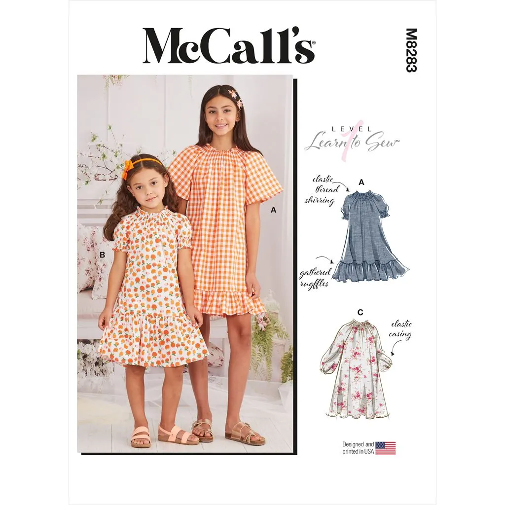 McCall's Pattern M8283 Children's and Girls' Dresses