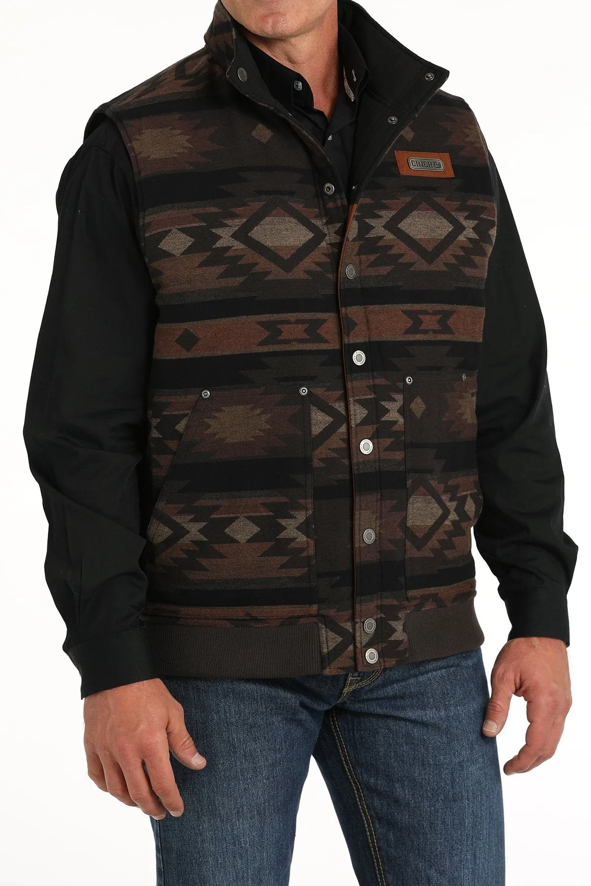 Men's Cinch Reversible Vest Brown