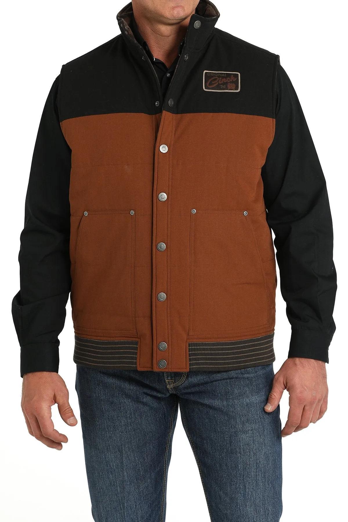 Men's Cinch Reversible Vest Brown