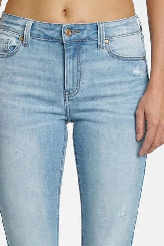 MID RISE BOOTCUT JEANS  (LIGHT WASH)