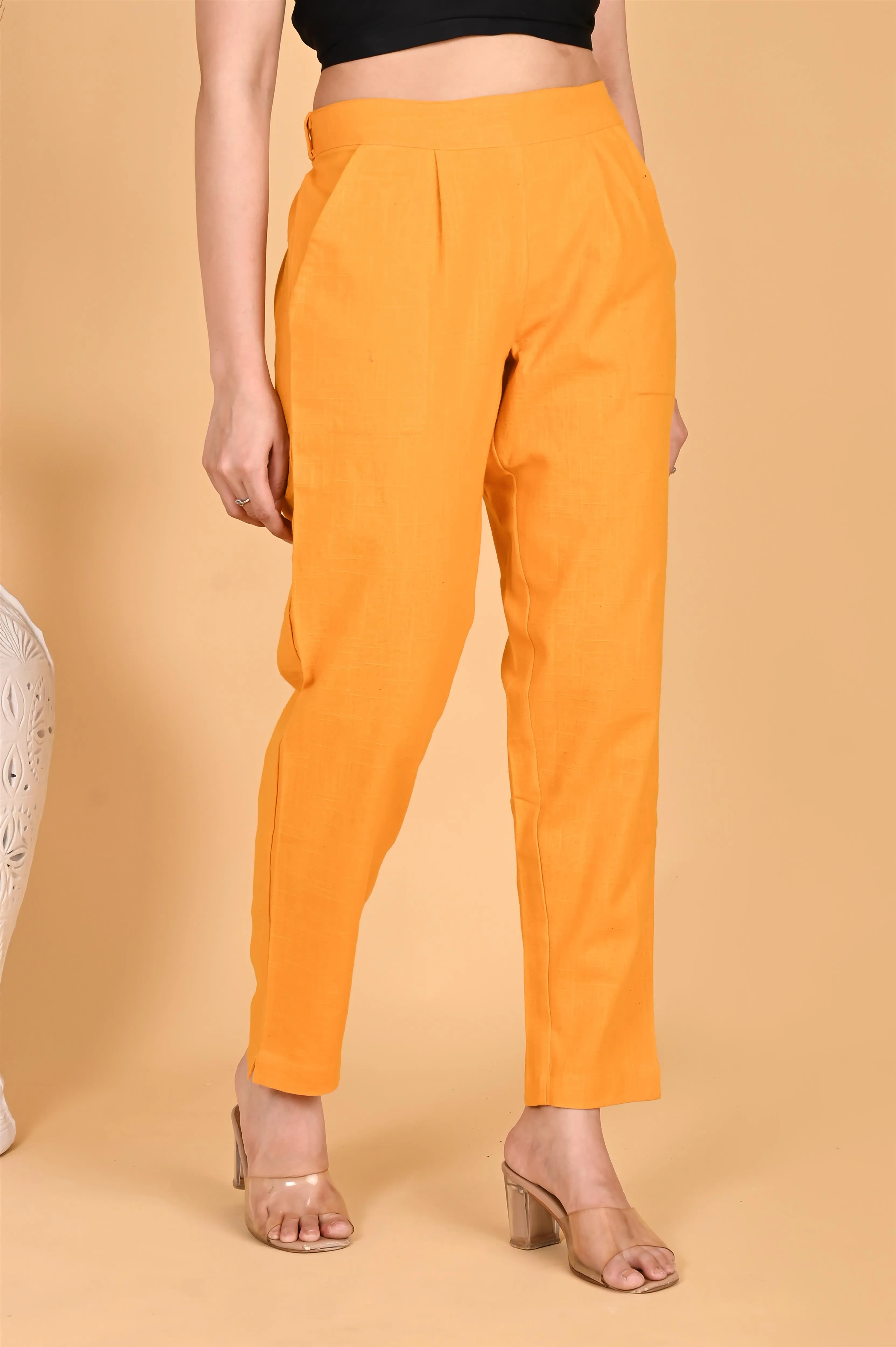 MUSTARD CLASSIC COTTON PANTS