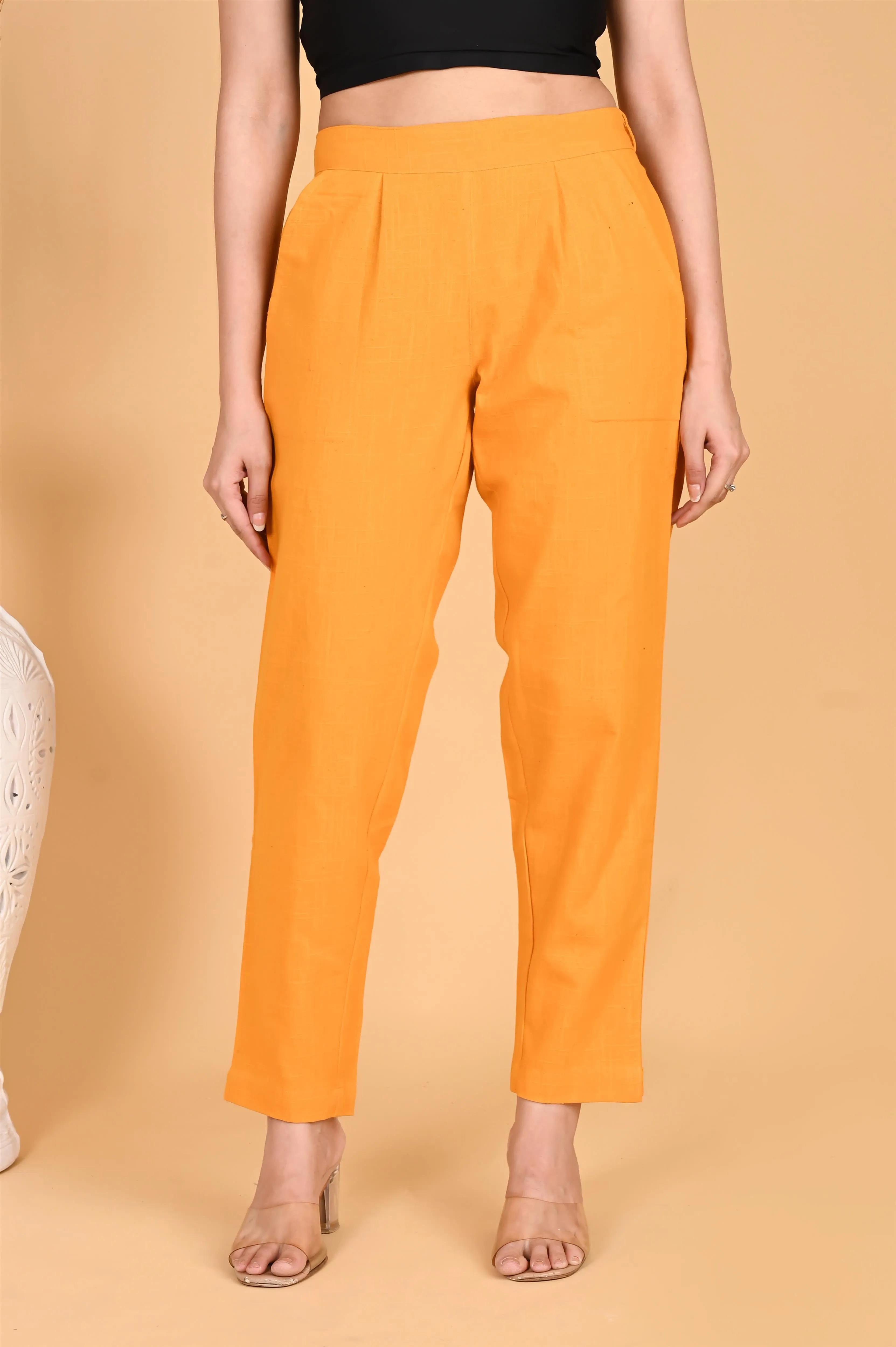 MUSTARD CLASSIC COTTON PANTS