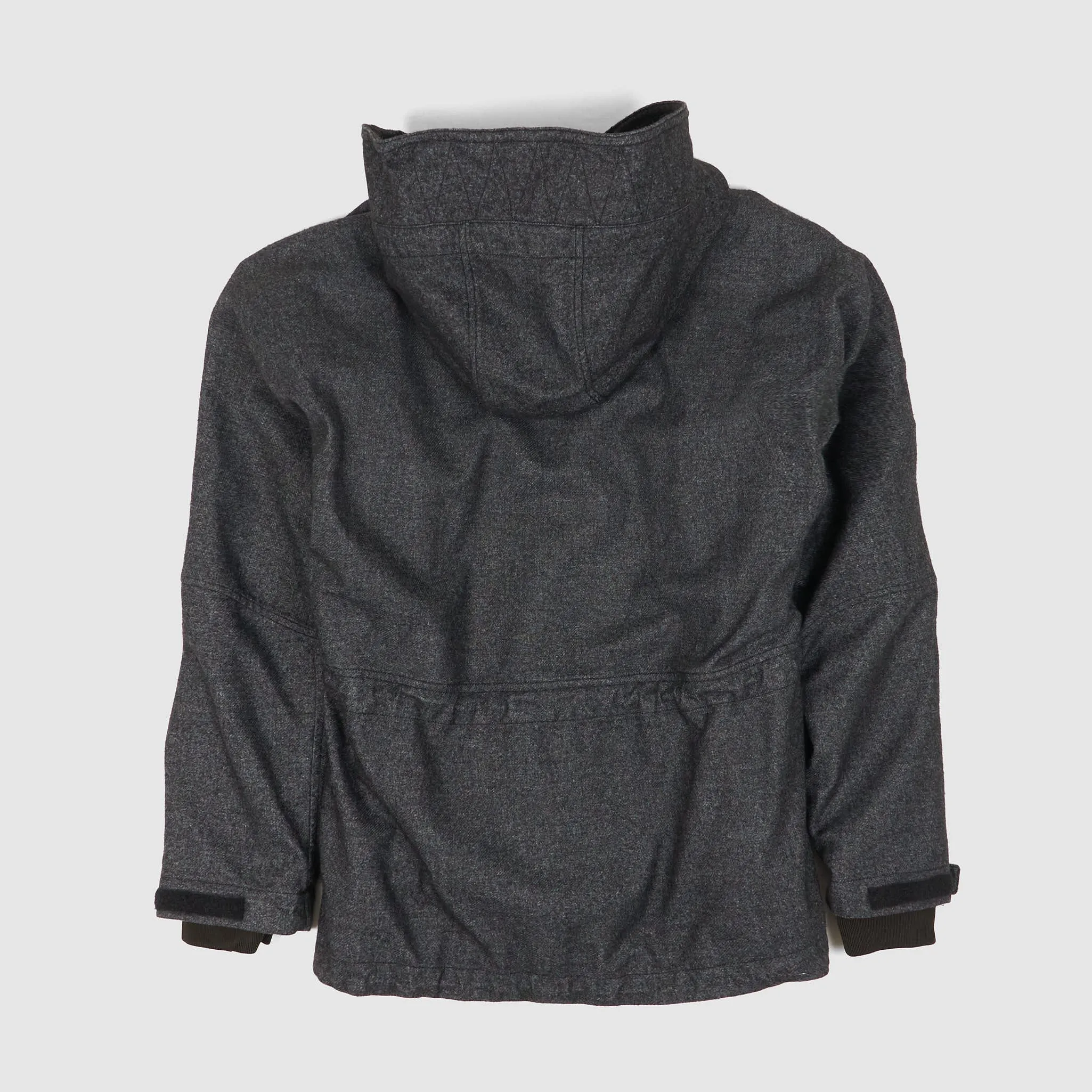 NemeN Short Wool Blend Hooded Short Parka with Removable Liner