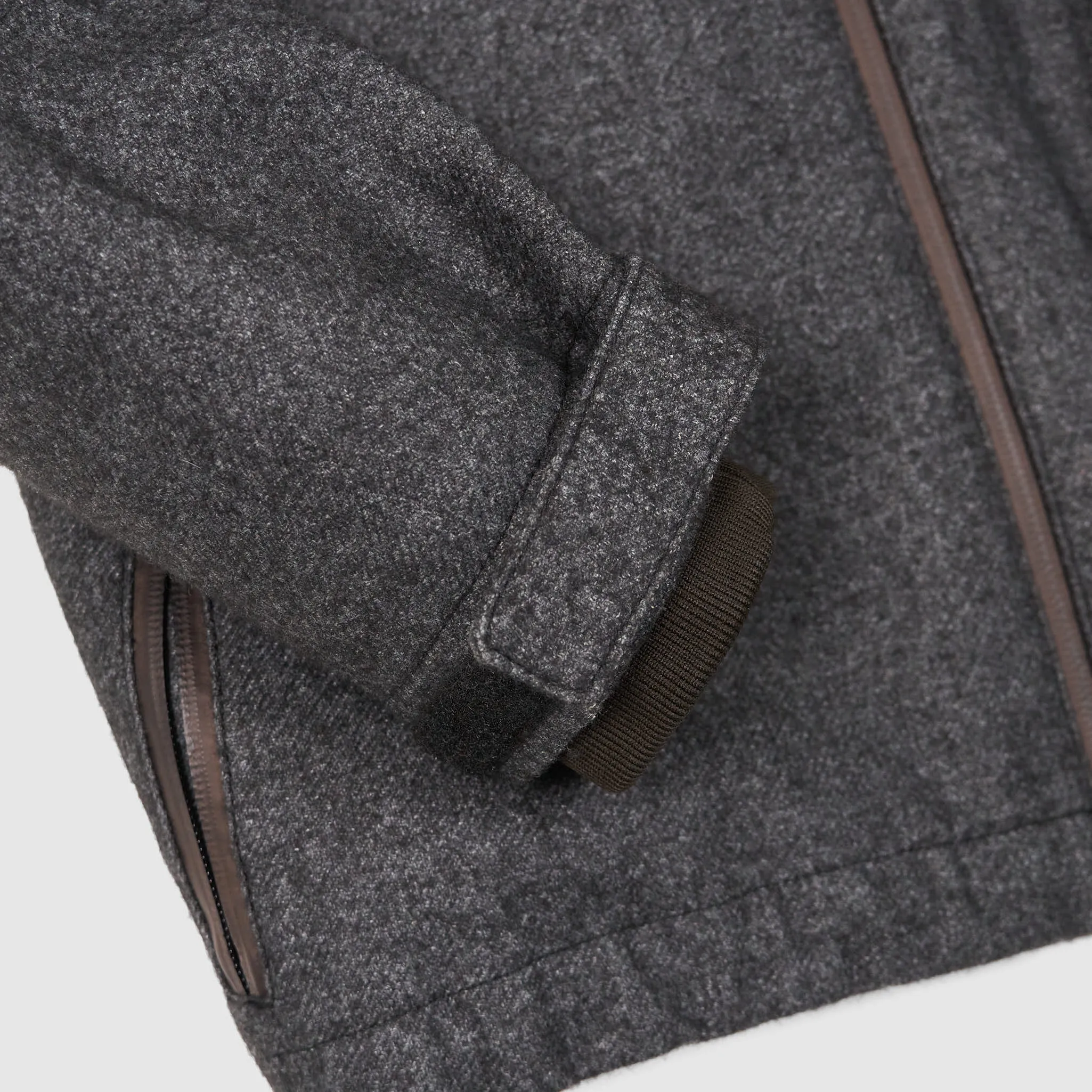 NemeN Short Wool Blend Hooded Short Parka with Removable Liner