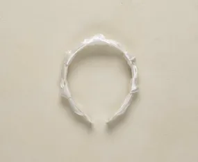 NoraLee Girls Pleated Headband in White