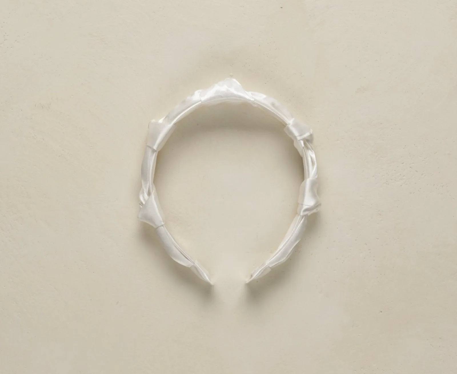 NoraLee Girls Pleated Headband in White