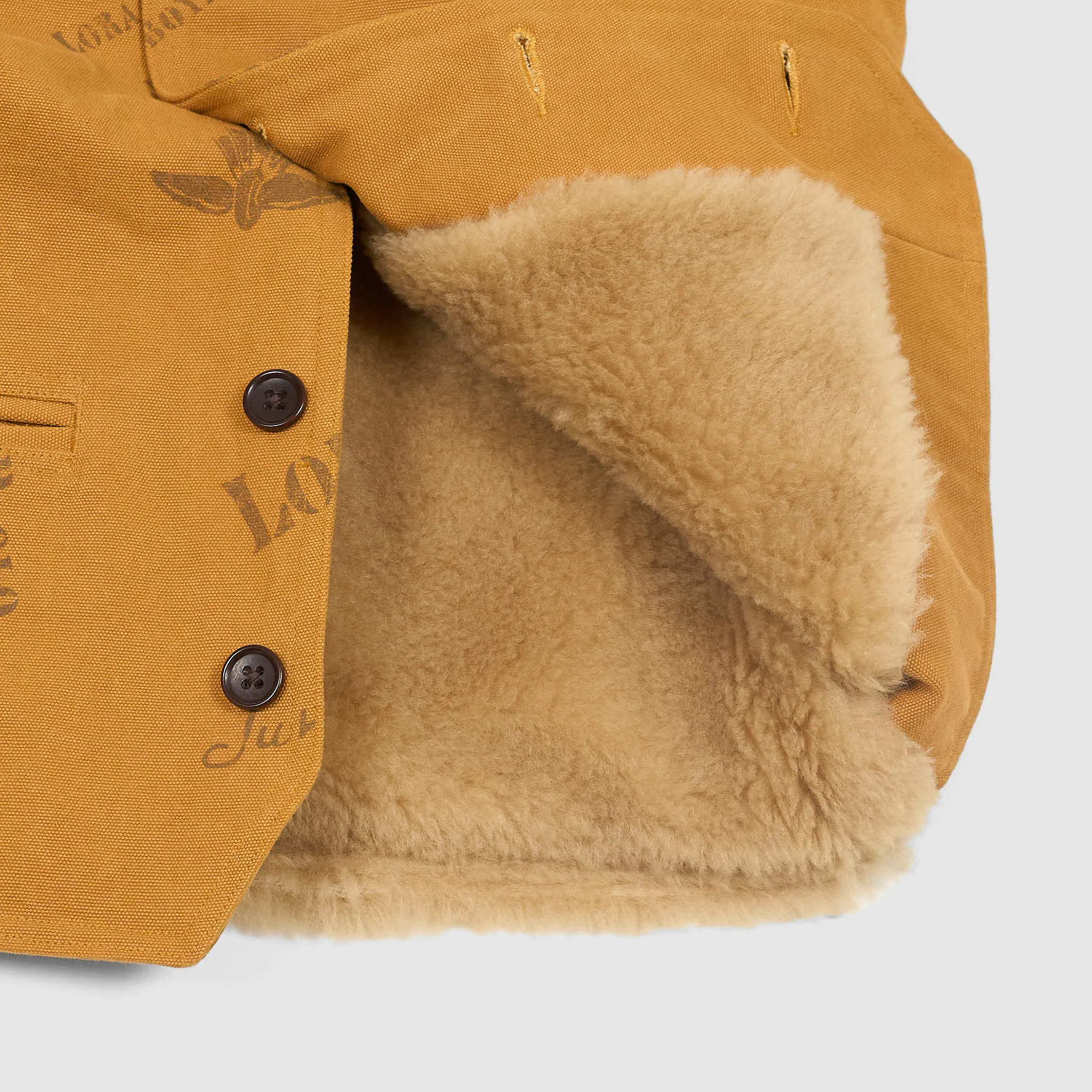 Old Crow Speed Shop by Glad Hand & Co. Canvas Shearling Vest