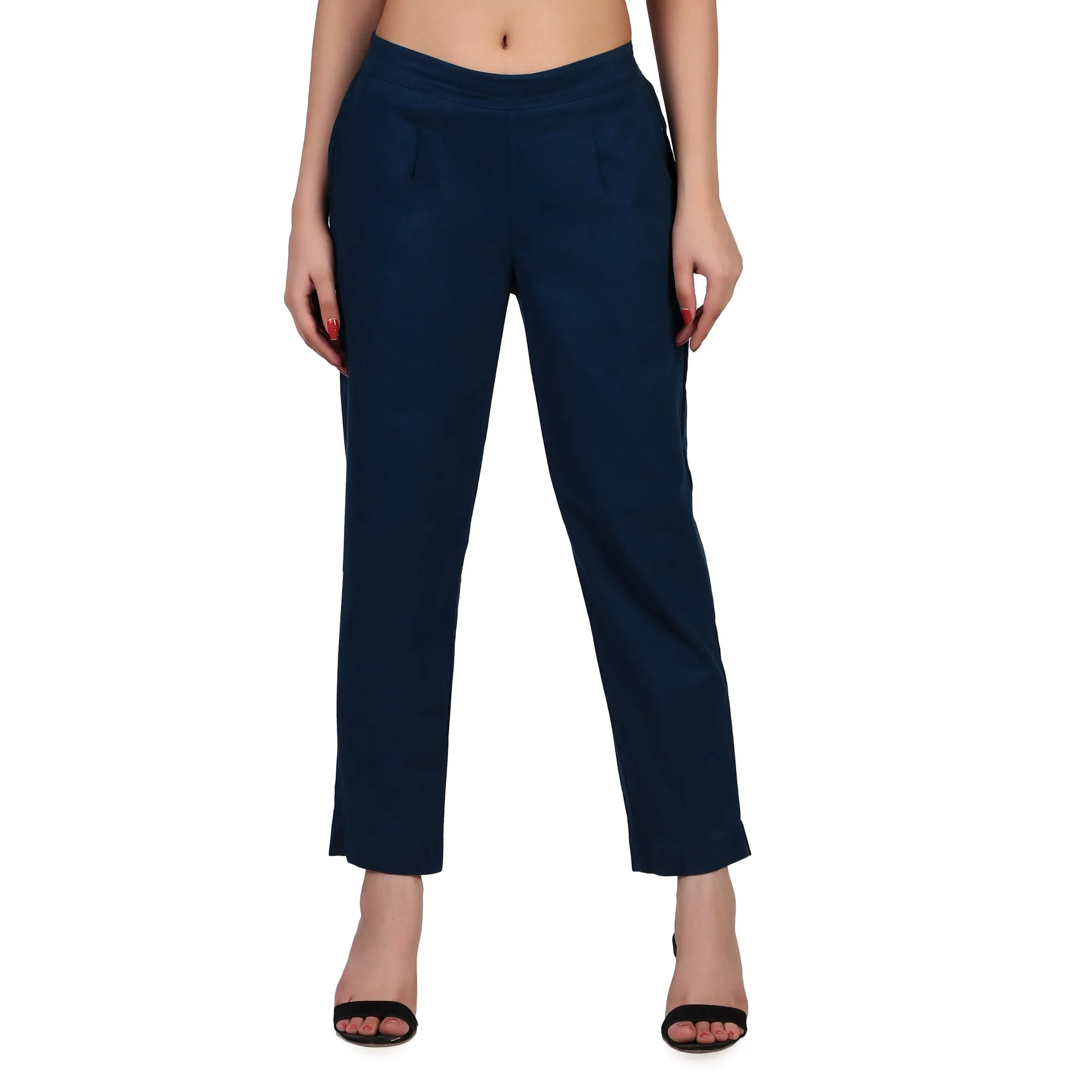Peacock Blue Cotton Pant
