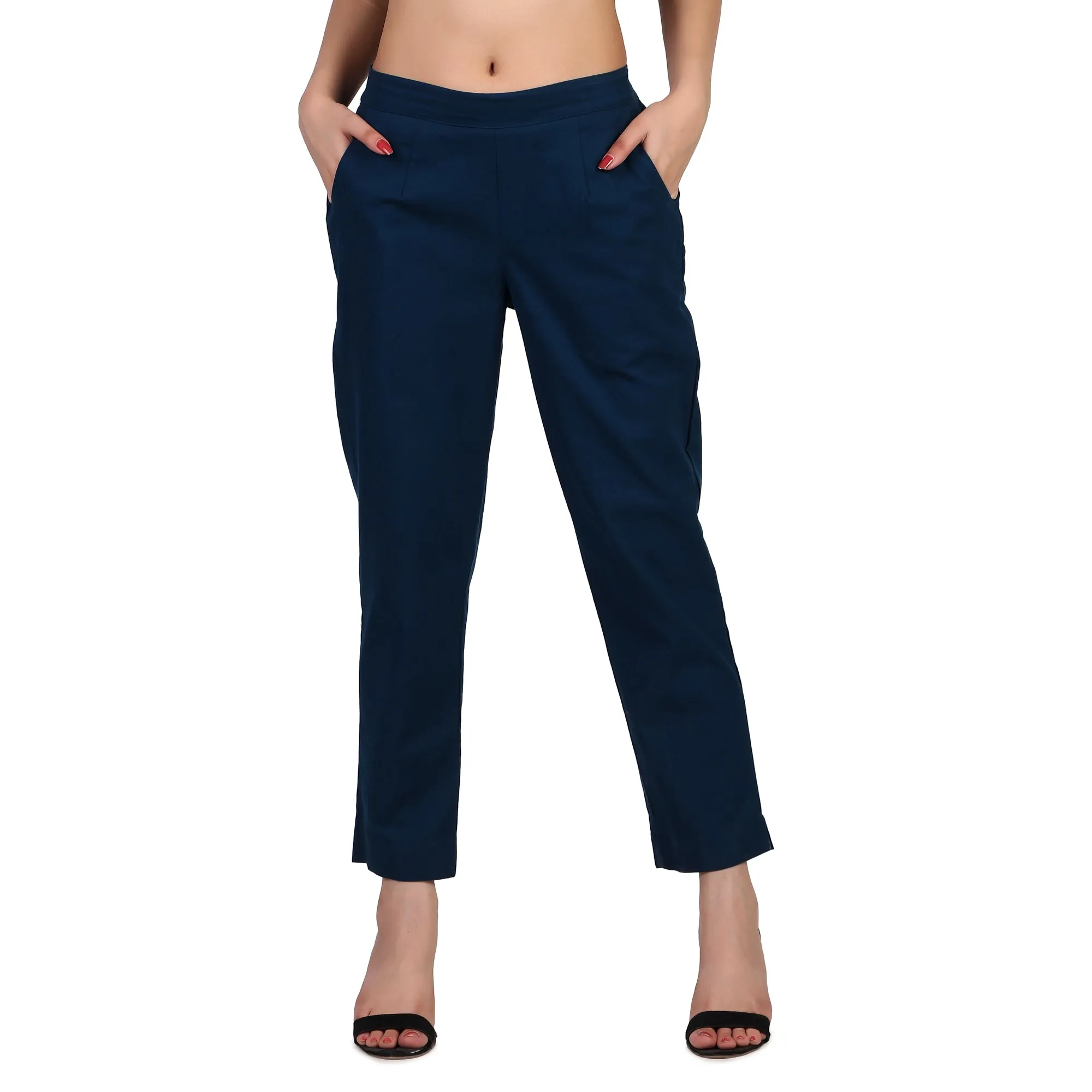 Peacock Blue Cotton Pant
