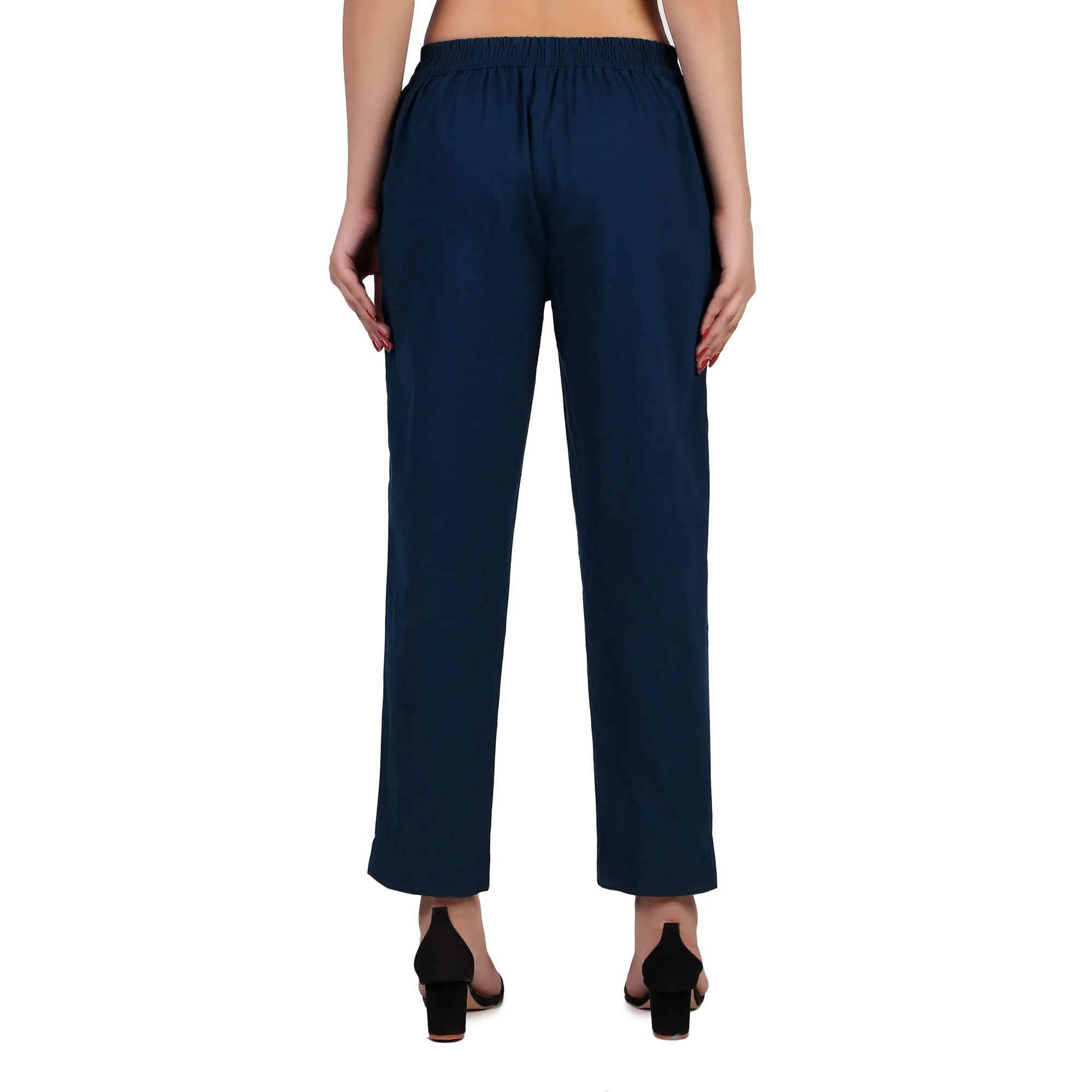 Peacock Blue Cotton Pant