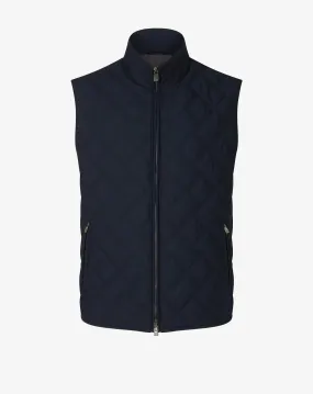 Quilted poplin waistcoat