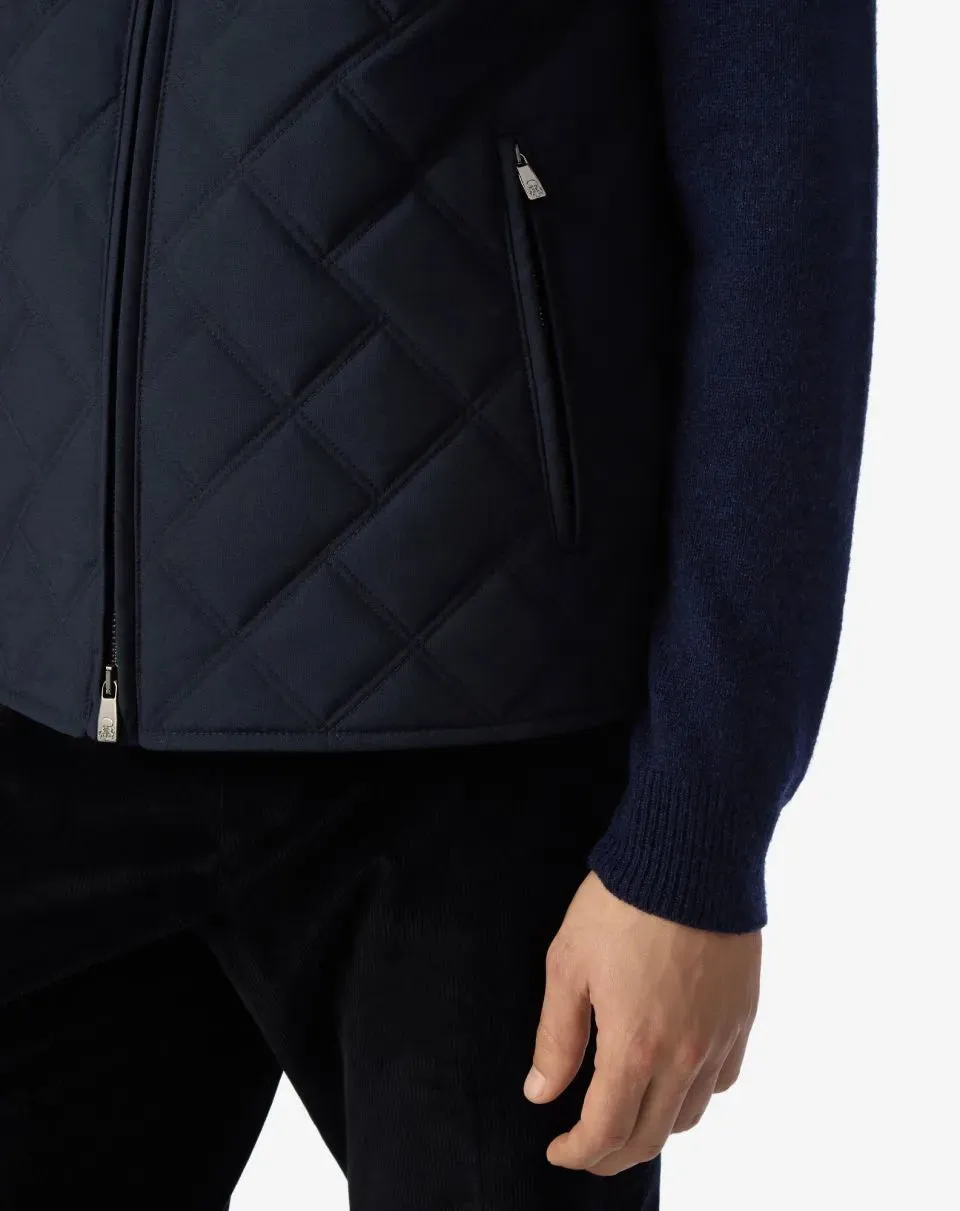 Quilted poplin waistcoat