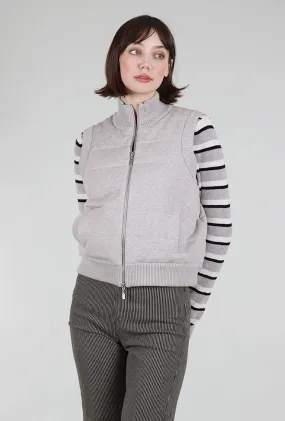 Quilted Zip Vest, Pebble