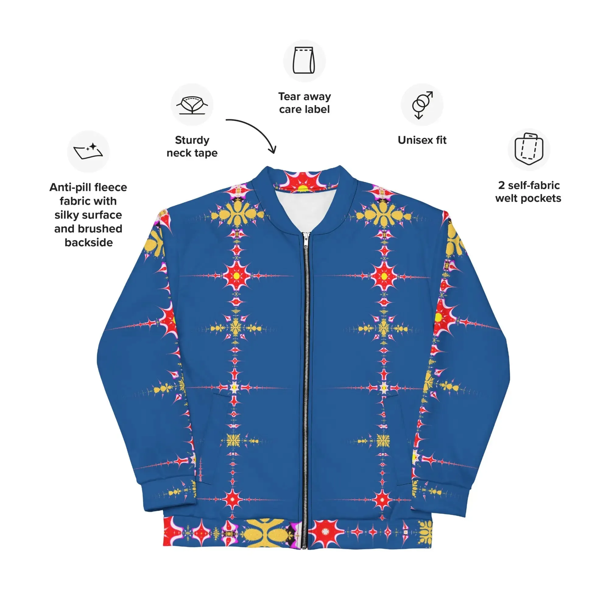 "Hippie Trippy" Collection - Designer Unisex Bomber Jacket