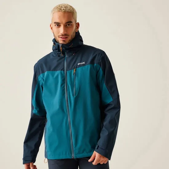 Regatta Men's Birchdale Waterproof Jacket | Moroccan Blue Navy Moonlight Denim