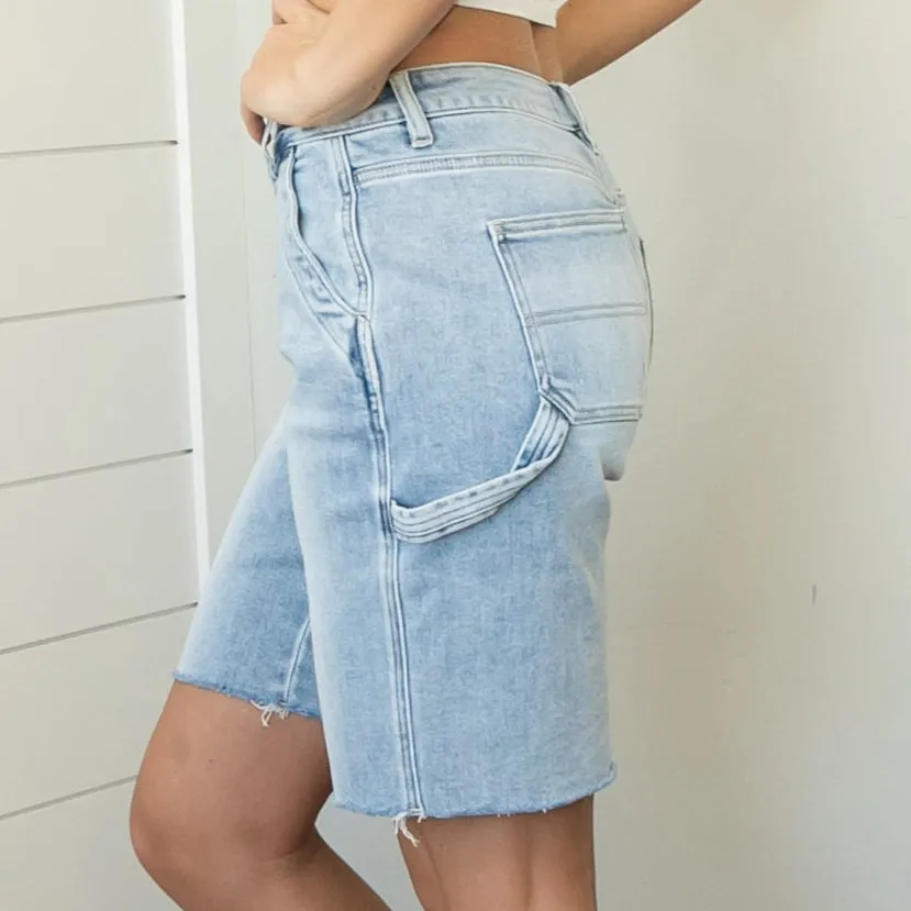 Risen High Rise Bermuda Carpenter Shorts
