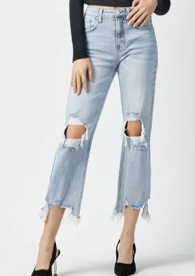 RISEN Straight Crop Jeans