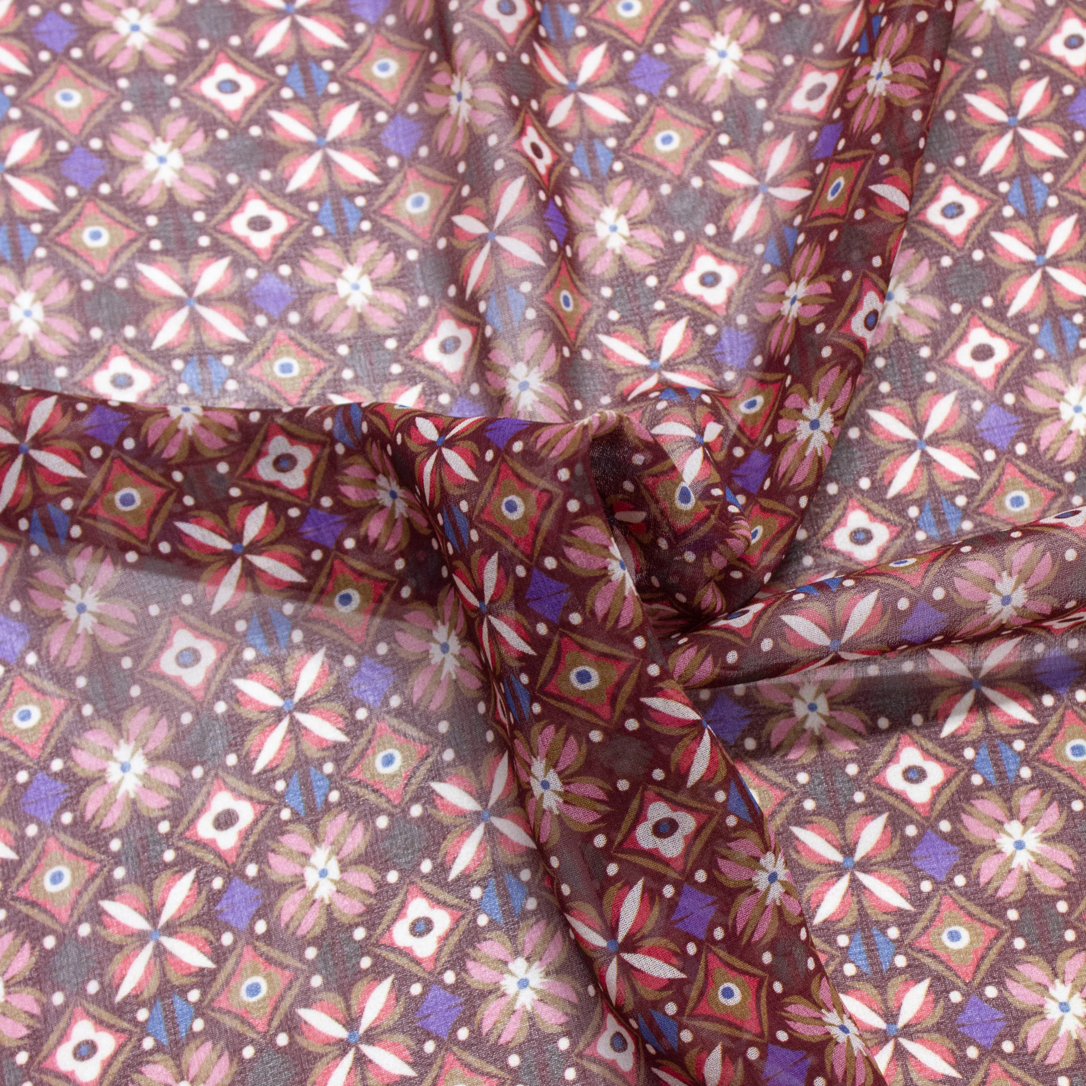 Sian Multicolour Floral Polyester Voile