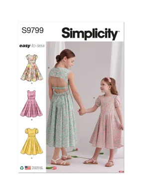 Simplicity S9799 Children's and Girls' Dresses